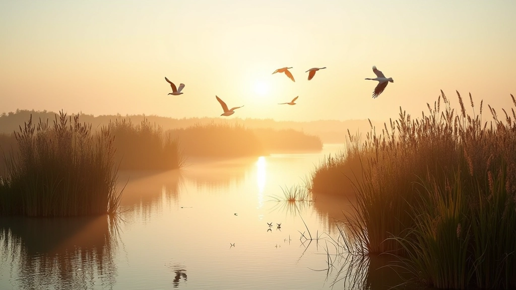 Schoon uitzicht op het Mechels Broek wetlandgebied met vogels en watervegetatie