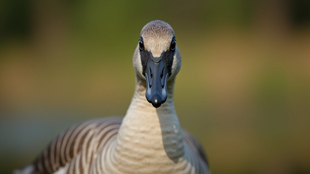 Close-up fotografie van een grauwe gans in zijn natuurlijke omgeving