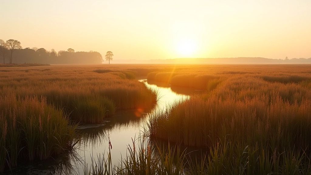 Panoramisch uitzicht over het Mechels Broek moerasgebied met rietkragen en waterpartijen